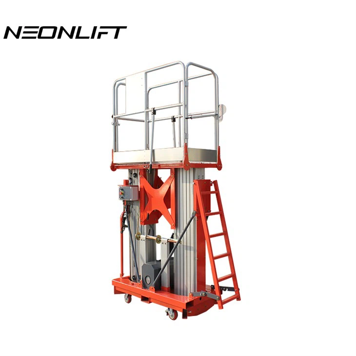 Electric Dual Mast Aluminum Man Lifter